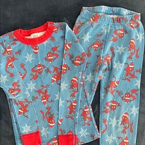 Hanna Andersson Marvel Spider-Man Christmas Themed Kids Organic Pajamas size 6/7